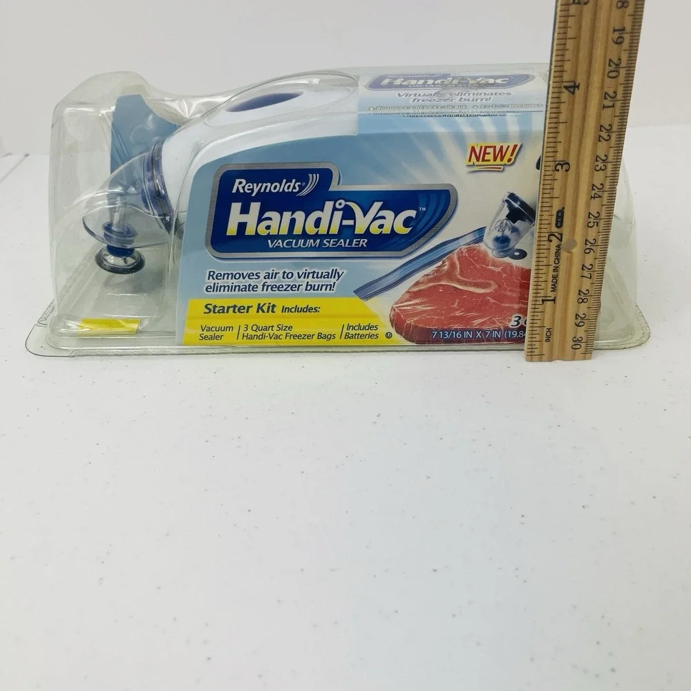 Reynolds Handi Vac Starter Kit Vacuum Food Sealer Freezer Burn Bags Saver New
